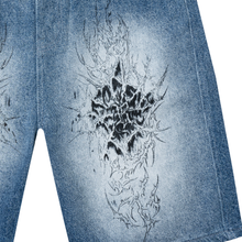 Load image into Gallery viewer, ARANEAE DENIM SHORTS VINTAGE BLEACHED INDIGO