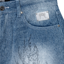 Load image into Gallery viewer, ARANEAE DENIM SHORTS VINTAGE BLEACHED INDIGO