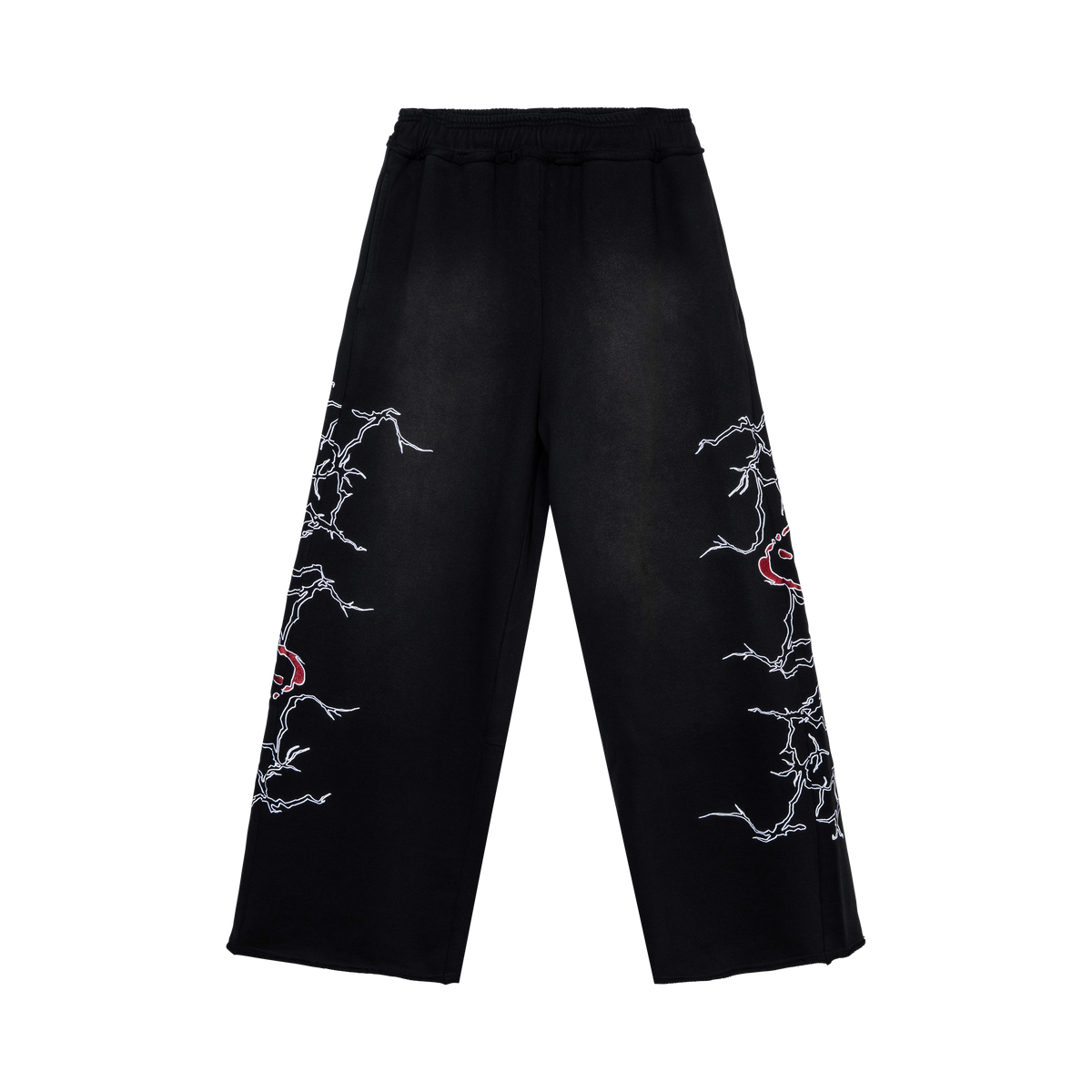 X BROKEN HEART SWEATPANTS BLACK/RED – Revenge Official