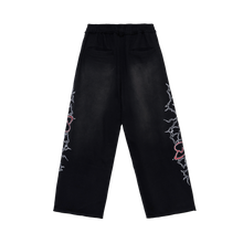 Load image into Gallery viewer, X BROKEN HEART SWEATPANTS BLACK/RED