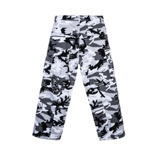 Load image into Gallery viewer, X LIGHTNING HEARTBREAK EMBROIDERED CARGO PANTS SNOW CAMO/BLACK