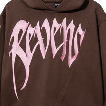 Load image into Gallery viewer, EMBROIDERED SPLIT ARCH HOODIE BROWN/PINK