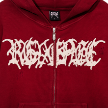 Load image into Gallery viewer, MORTAL THERMAL ZIP WASHED RED