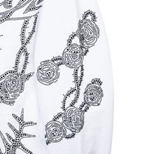 Load image into Gallery viewer, ROSE SWORD BEJEWELED ZIP WHITE/BLACK