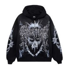 Load image into Gallery viewer, CRUCIBLE EMBROIDERED ZIP WASHED BLACK