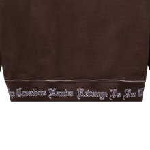 Load image into Gallery viewer, CONTRAST EMBROIDERED ZIP HOODIE BROWN/PINK