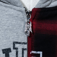 Load image into Gallery viewer, INFERNO FLANNEL ZIP HEATHER GREY/RED