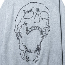 Load image into Gallery viewer, ARCH LOGO BEJEWELED CREWNECK HEATHER GREY/BLACK