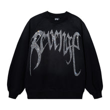 Load image into Gallery viewer, ARCH LOGO BEJEWELED CREWNECK BLACK/CRYSTAL