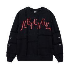 Load image into Gallery viewer, PATCHWORK CREWNECK BLACK/RED