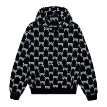 Load image into Gallery viewer, ALLOVER ARCH LOGO HOODIE BLACK/WHITE