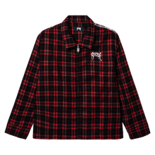 Load image into Gallery viewer, EMBROIDERED SPIDER FLANNEL RED/BLACK/WHITE