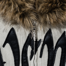 Load image into Gallery viewer, ARCH LOGO THERMAL DISTRESSED FUR ZIP CEMENT