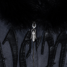 Load image into Gallery viewer, ARCH LOGO THERMAL DISTRESSED FUR ZIP BLACK