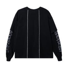 Load image into Gallery viewer, MENDED DOUBLE LAYER LONG SLEEVE BLACK