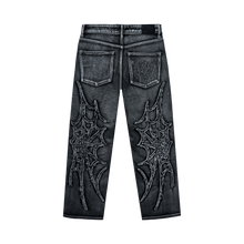 Load image into Gallery viewer, SPIDER WEB DENIM PANT WAXED BLACK