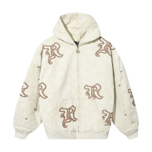 Load image into Gallery viewer, DISTRESSED R CARPENTER WORK JACKET CREAM