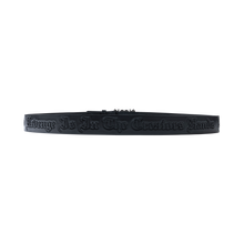 Load image into Gallery viewer, TWIN BAROQUE EMBOSSED LEATHER BELT BLACK