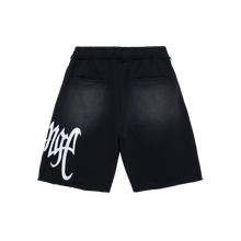 Load image into Gallery viewer, EMBROIDERED ARCH LOGO SWEATSHORTS WASHED BLACK/WHITE