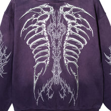 Load image into Gallery viewer, CRADLE OF BONES STUDDED ZIP WASHED PURPLE
