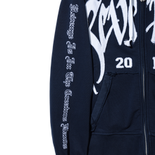 Load image into Gallery viewer, ARCH LOGO FUR ZIP NAVY/WHITE