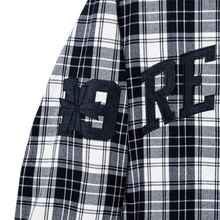 Load image into Gallery viewer, VALKYRIE EMBROIDERED FLANNEL NAVY