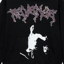 Load image into Gallery viewer, NINE MONTHS RHINESTONE HOODIE BLACK