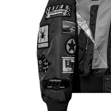 Load image into Gallery viewer, DOUBLE R HOODED BOMBER JACKET BLACK