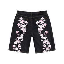 Load image into Gallery viewer, SAKURA HANDMADE RAW DENIM SHORTS DARK WASH