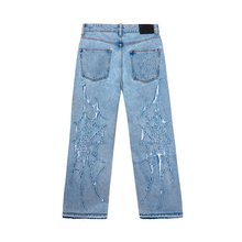 Load image into Gallery viewer, SPIDER WEB DENIM PANT BLEACHED INDIGO