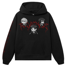 Load image into Gallery viewer, TRIO LIGHTNING HOODIE BLACK/RED