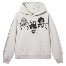 Load image into Gallery viewer, TRIO LIGHTNING HOODIE CEMENT/BLACK