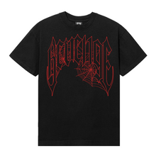 Load image into Gallery viewer, WEB CROSS TEE BLACK/RED