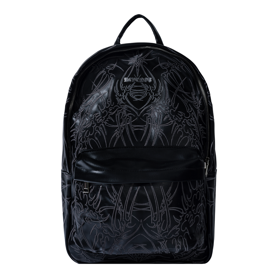 ADORNED EMBROIDERED LEATHER BACKPACK