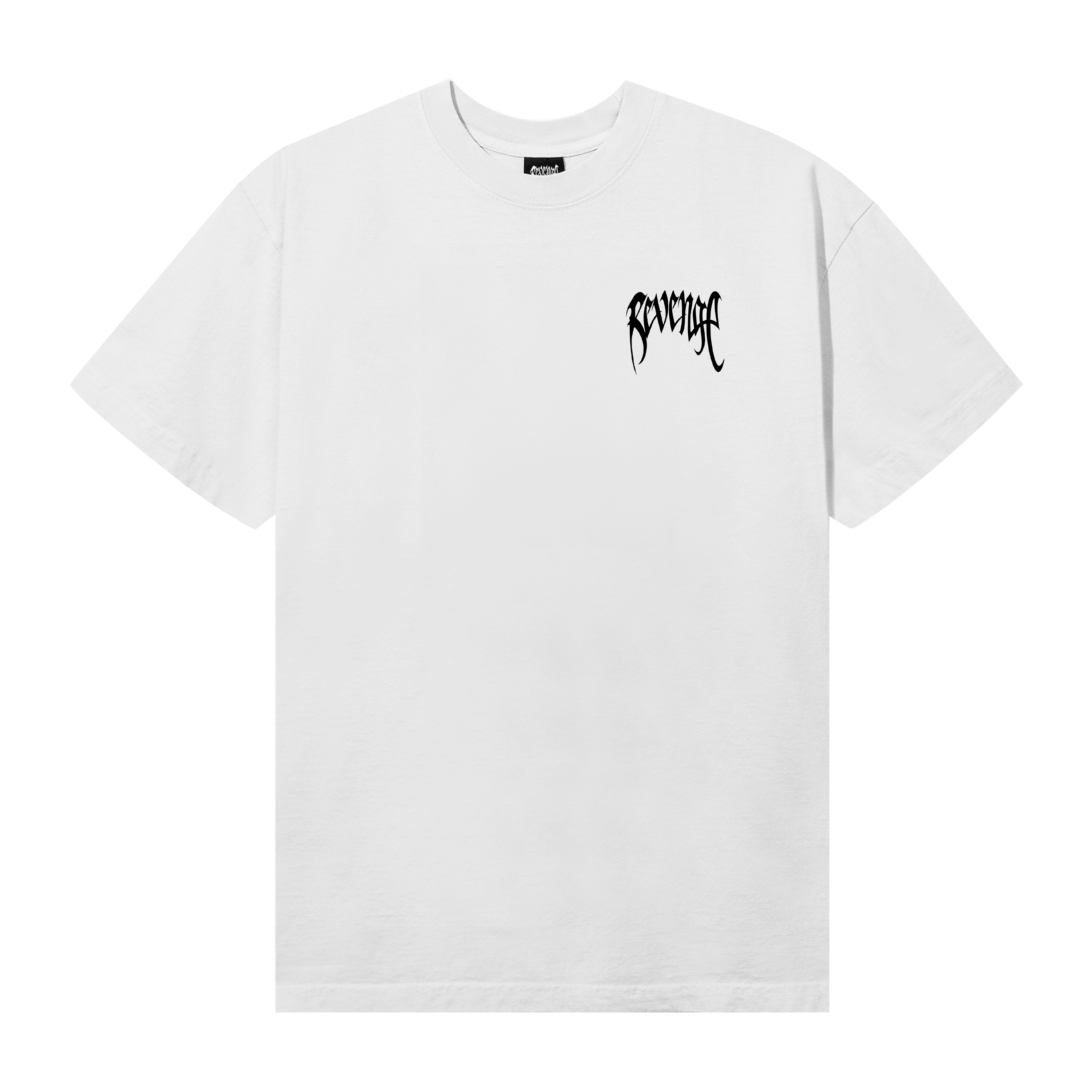 BASIC TEE WHITE/BLACK – Revenge Official