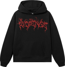 Load image into Gallery viewer, SMOKE LIGHTNING HOODIE BLACK/RED
