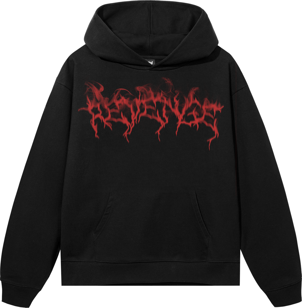 SMOKE LIGHTNING HOODIE BLACK/RED