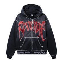 Load image into Gallery viewer, X KILL CONTRAST STITCH ZIP BLACK/RED
