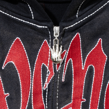 Load image into Gallery viewer, X KILL CONTRAST STITCH ZIP BLACK/RED
