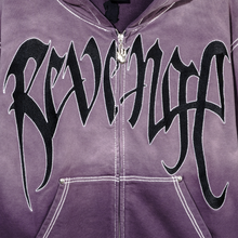 Load image into Gallery viewer, X KILL CONTRAST STITCH ZIP WASHED PURPLE/BLACK

