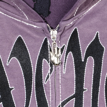 Load image into Gallery viewer, X KILL CONTRAST STITCH ZIP WASHED PURPLE/BLACK
