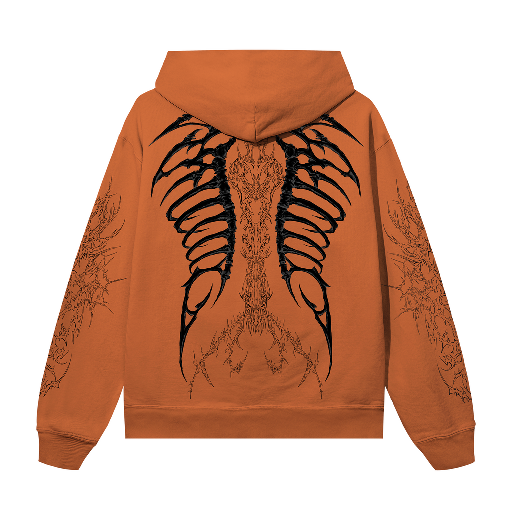 CRADLE OF BONES HOODIE ORANGE/BLACK