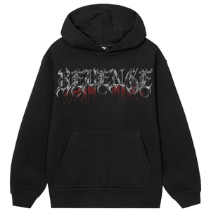 Black and white revenge hoodie hotsell