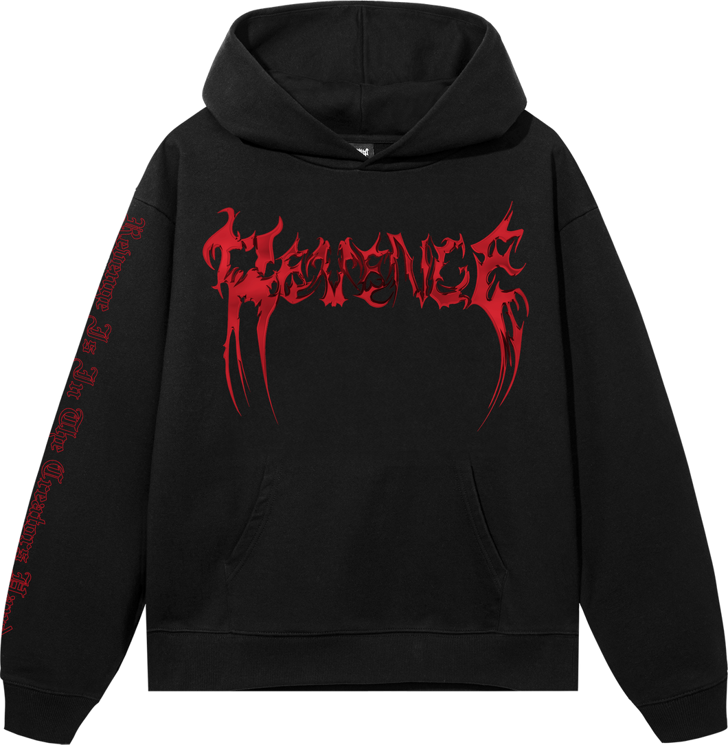 FV HOODIE BLACK/RED