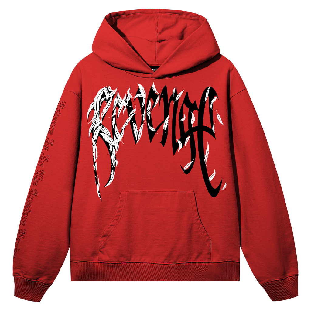 DOVE HOODIE RED/BLACK