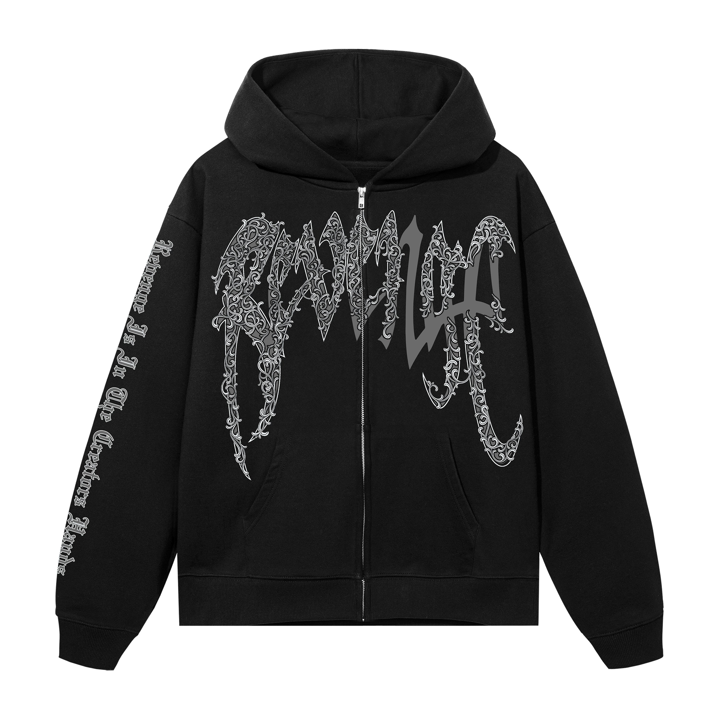 ENGRAVED ZIP BLACK – Revenge Official