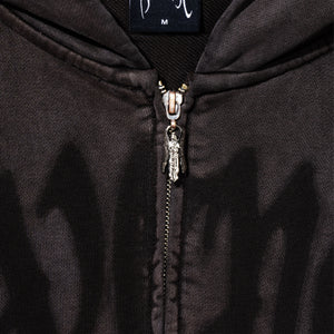 STENCIL LOGO ZIP VINTAGE WASHED BROWN