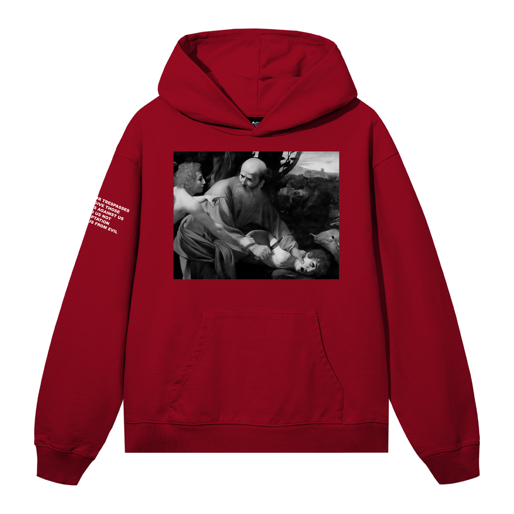 X THE SACRIFICE OF ISAAC HOODIE RED