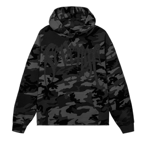 X KILL CROPPED HOODIE BLACK CAMO/3M