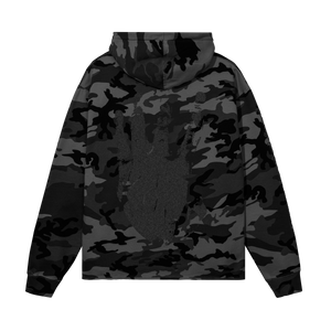 X KILL CROPPED HOODIE BLACK CAMO/3M